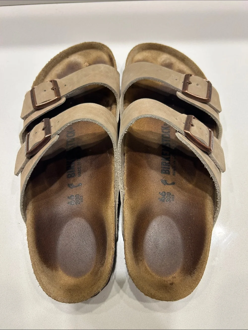 Birkenstock Arizona Nubuck Sandals -Tan size EU 46
